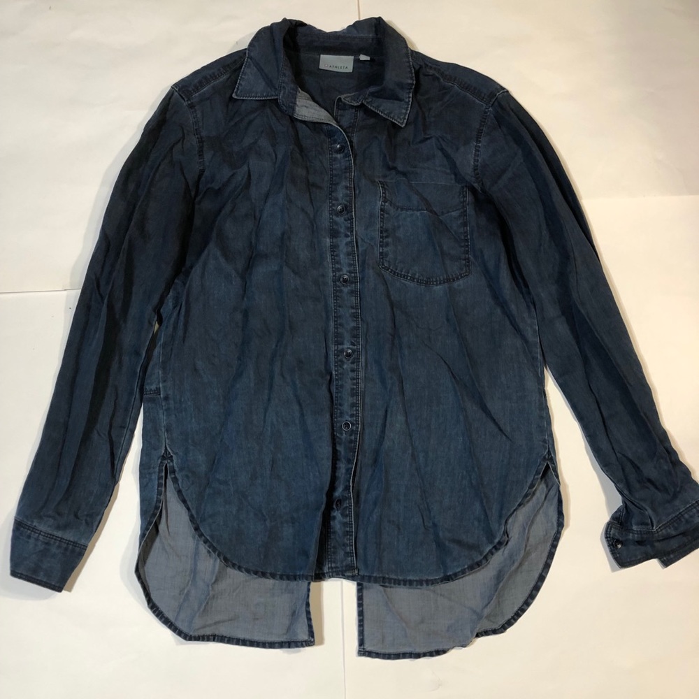 Athleta Women’s Blue Button Up Sz XS